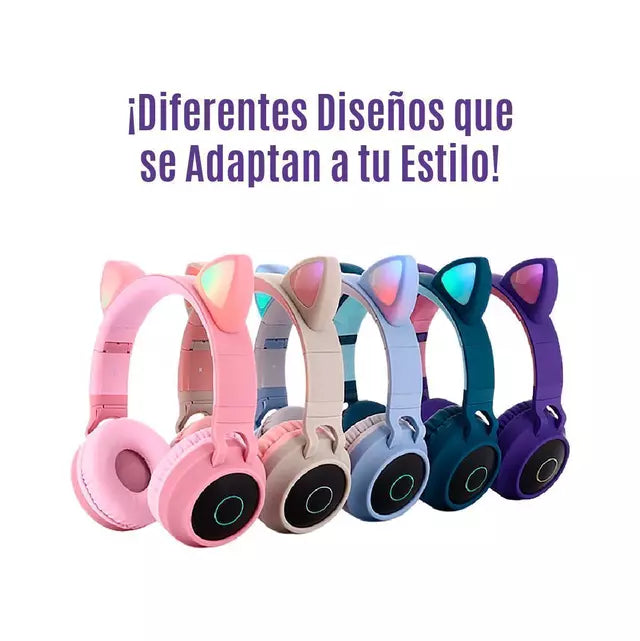 Audífonos de Gatito Bluetooth 5.0